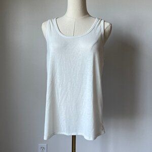 Richer Poorer White Scoop Tank